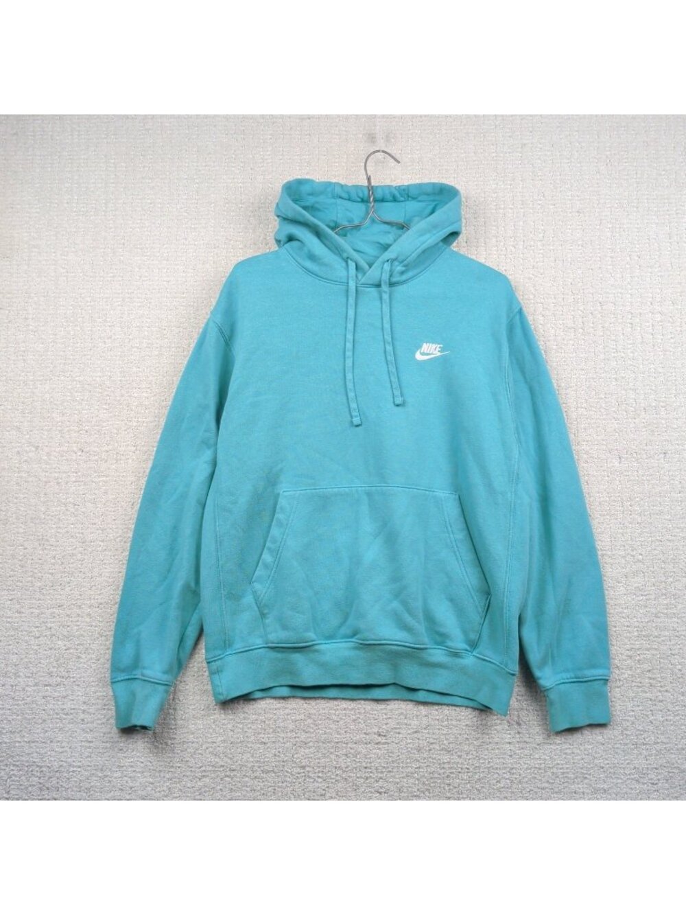 Nike Sportswear Club Fleece Hoodie Essential Sweatshirt Men's Turquoise Sz S